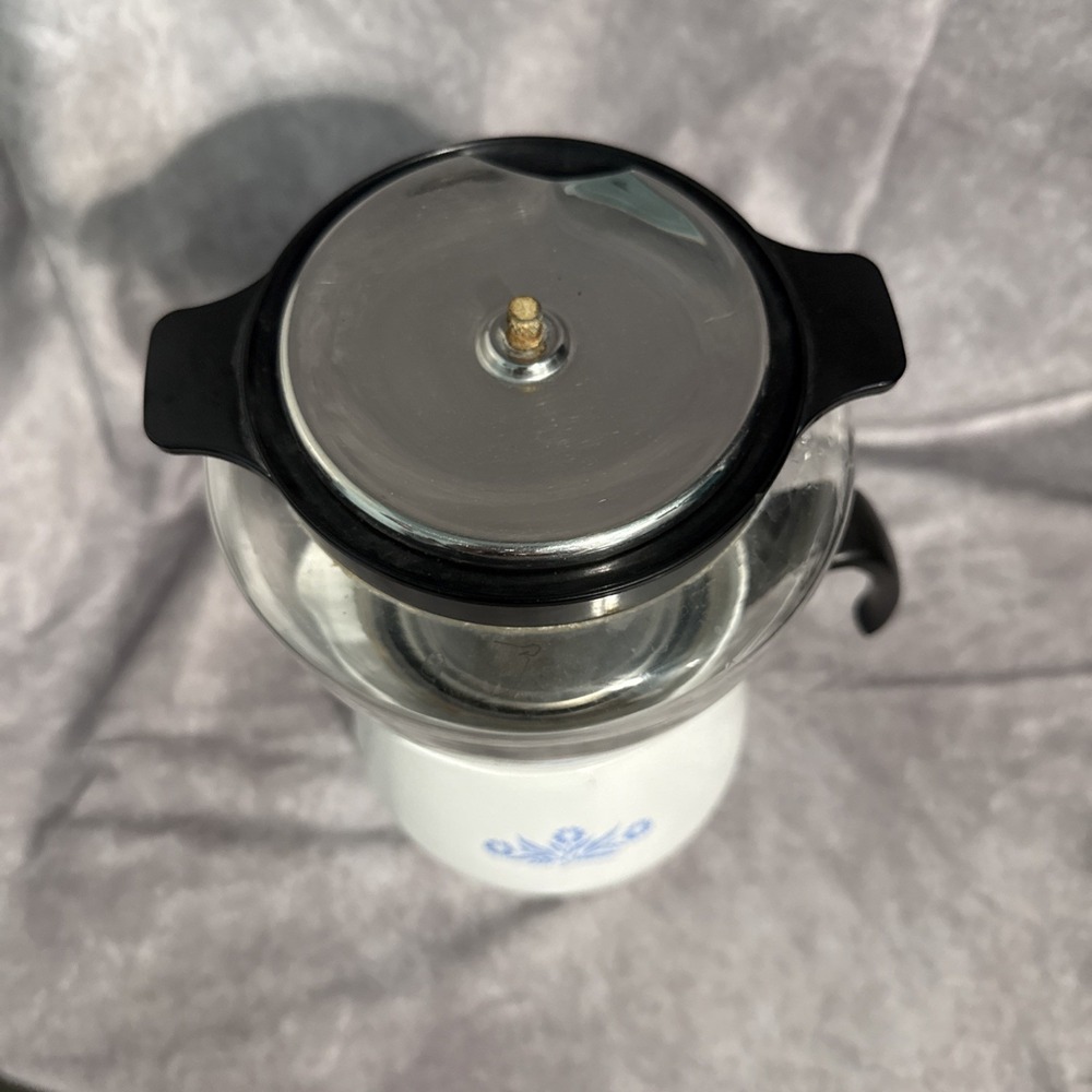 Vintage Corning Ware Blue Cornflower Drip Large P-118  8-Cup 2 QT Coffee Maker - Picture 2 of 16